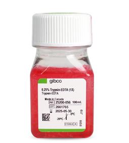 胰酶細(xì)胞消化液（0.25%胰酶，含EDTA，含酚紅）Gibco